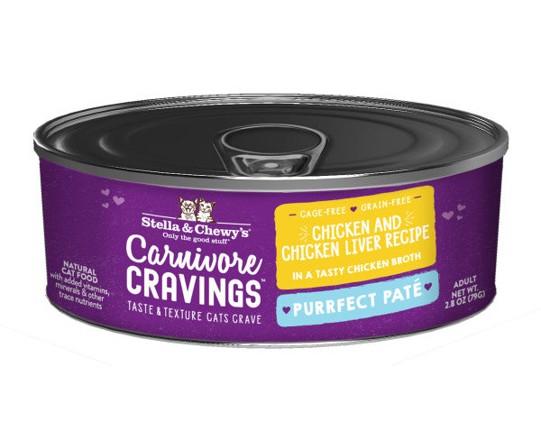 Stella & Chewy's Carnivore Cravings Purrfect Pate Chicken & Chicken Liver Pate Recipe in Broth