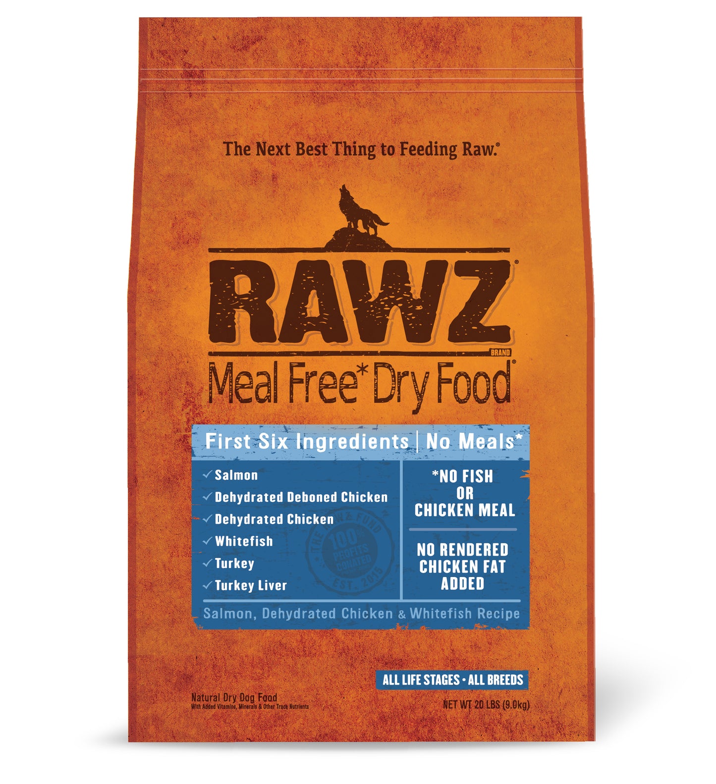 Rawz Meal Free Dehydrated Chicken, Salmon, and Whitefish