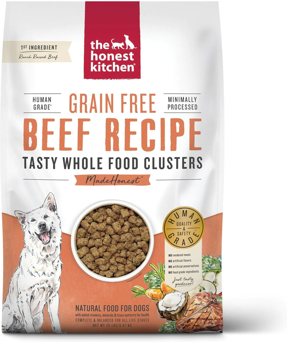 Honestry Kitchen The Honest Kitchen Grain Free Beef Recipe Tasty Whole Food Clusters Dr ...