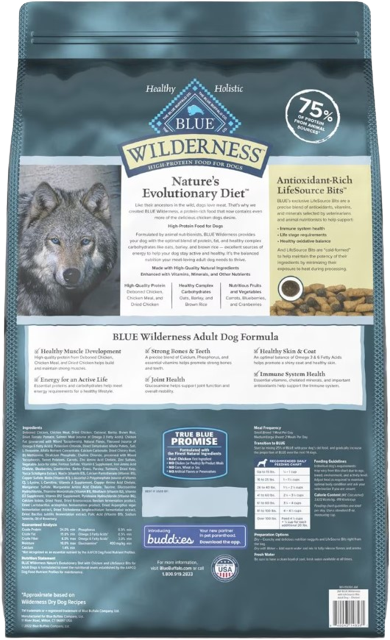 Blue Buffalo Wilderness Chicken With Wholesome Grains Recipe Dry Dog Food