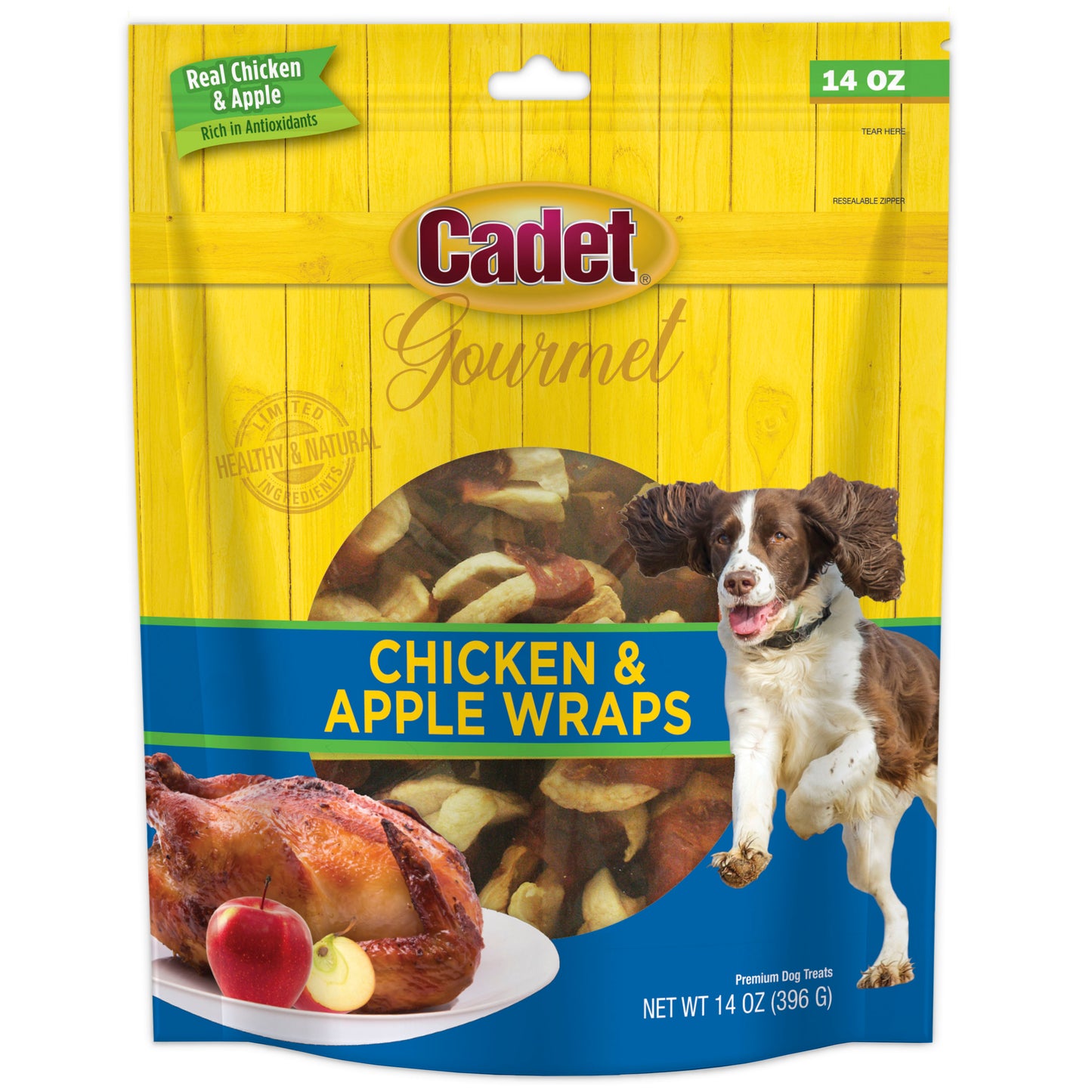 Cadet Chicken Apple Wrap Dog Treats, 14-oz Bag