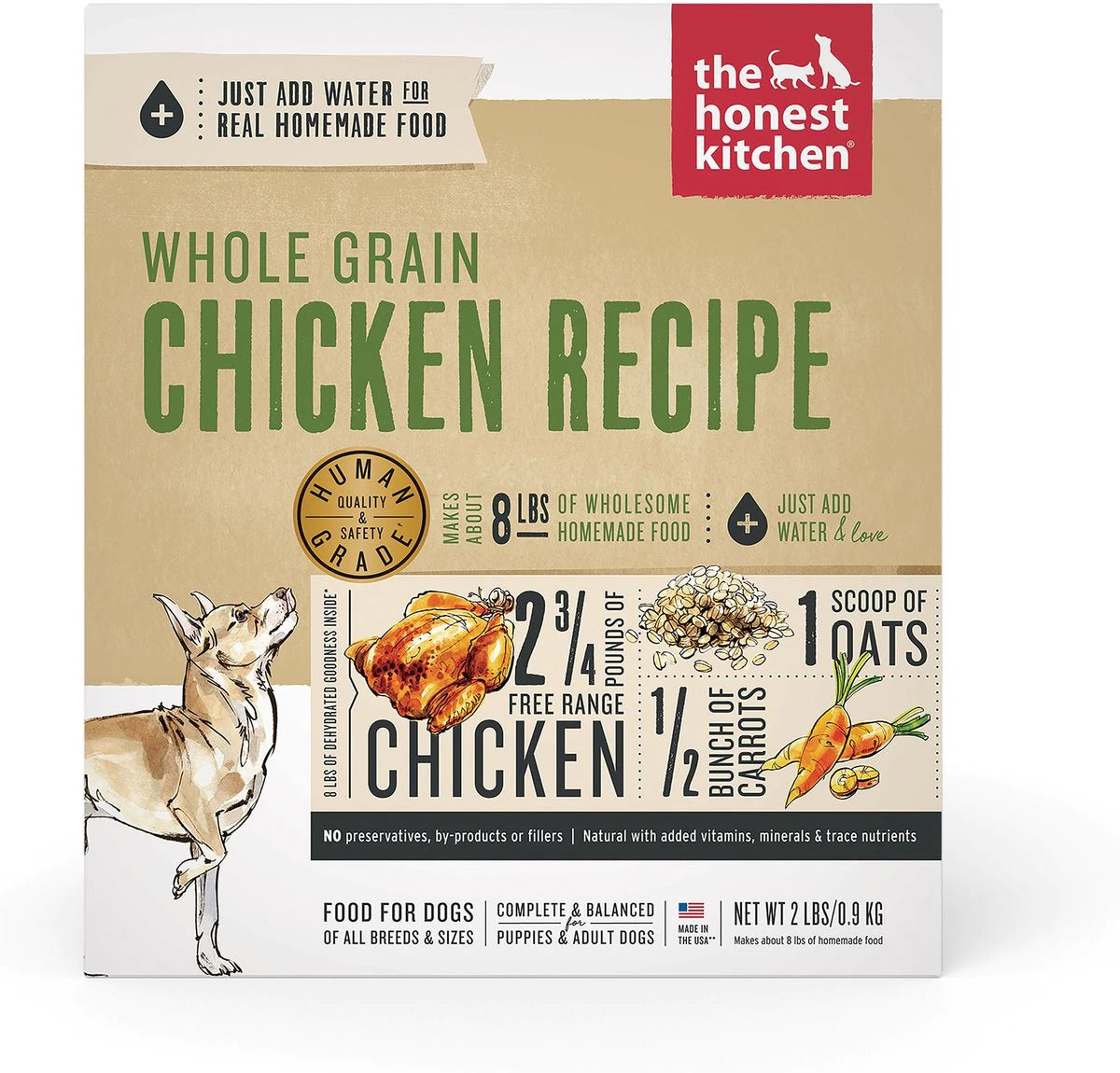 The Honest Kitchen Whole Grain Chicken Recipe Dehydrated Dog Food