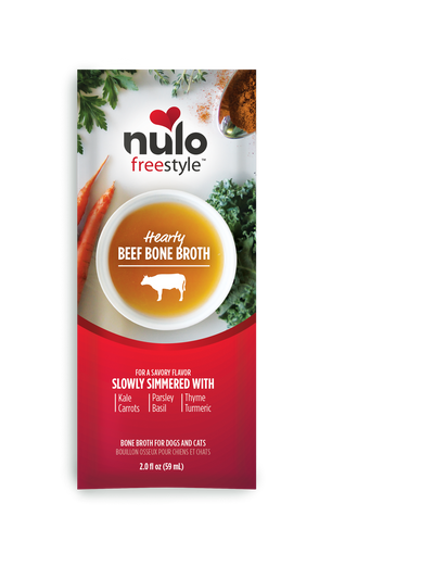 Nulo Freestyle Hearty Beef Bone Broth Pouch 2-oz, Meal Topper