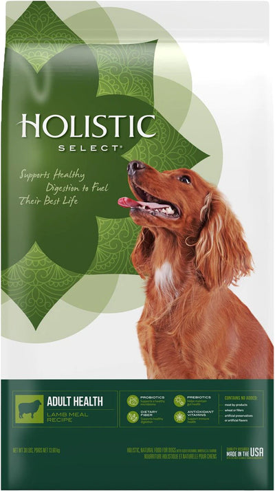 Holistic Select Adult Health Lamb, Dry Dog Food, 30-lb