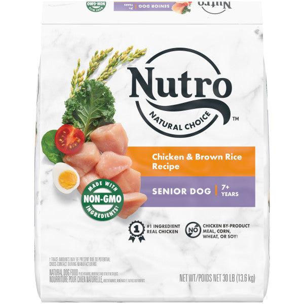 NUTRO NATURAL CHOICE Senior Dry Dog Food, Chicken & Brown Rice Recipe