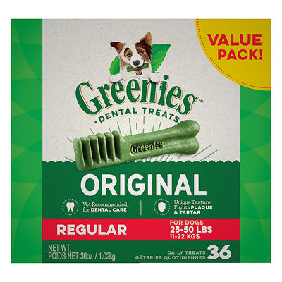 GREENIES Regular Original Natural Dog Dental Care Chews Oral Health Dog Treats