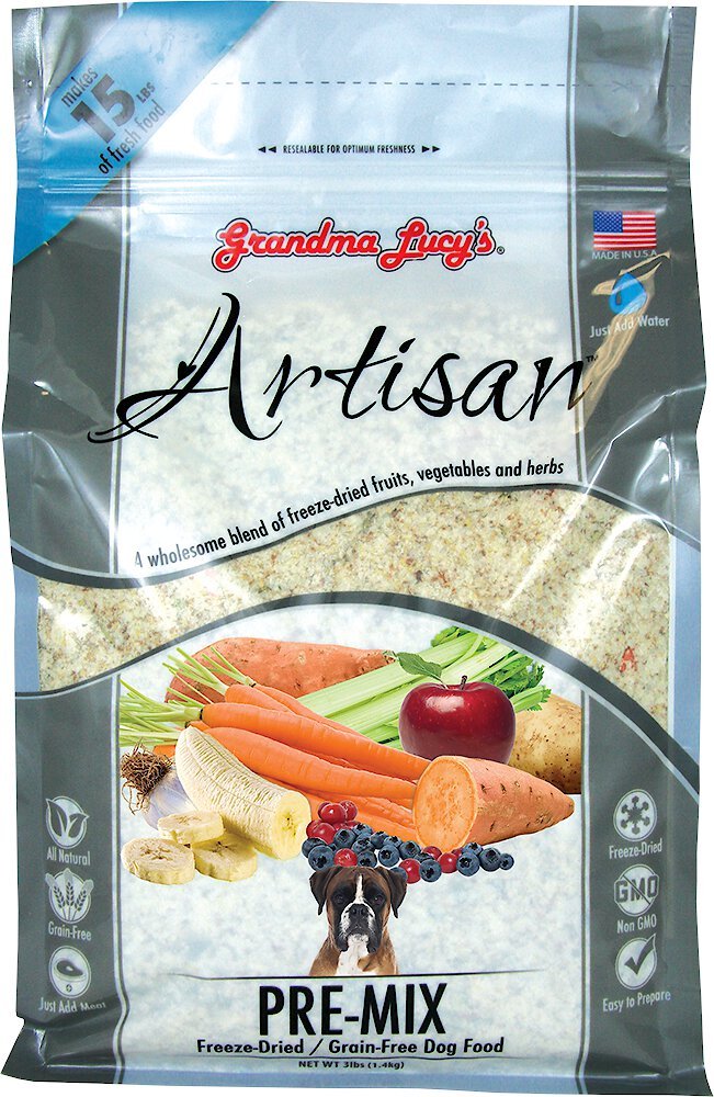 Grandma Lucy's Artisan Pre-Mix, Freeze-Dried Dog Food, 3-lb Bag