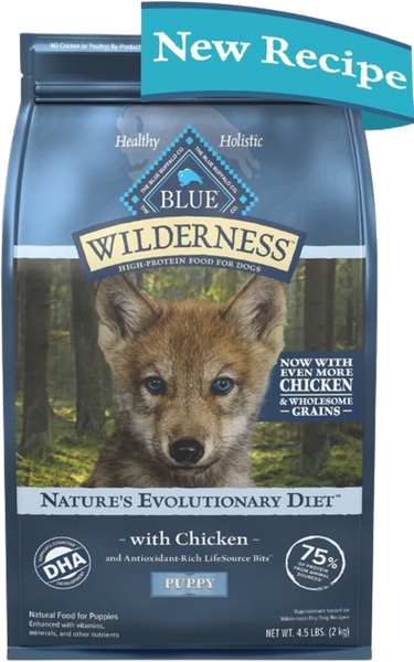 Blue Buffalo Wilderness Puppy Chicken And Brown Rice Dry Dog Food