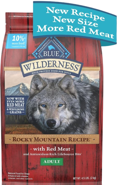 Blue Buffalo Wilderness Rocky Mountain Red Meat With Wholesome Grains Recipe , Dry Dog Food