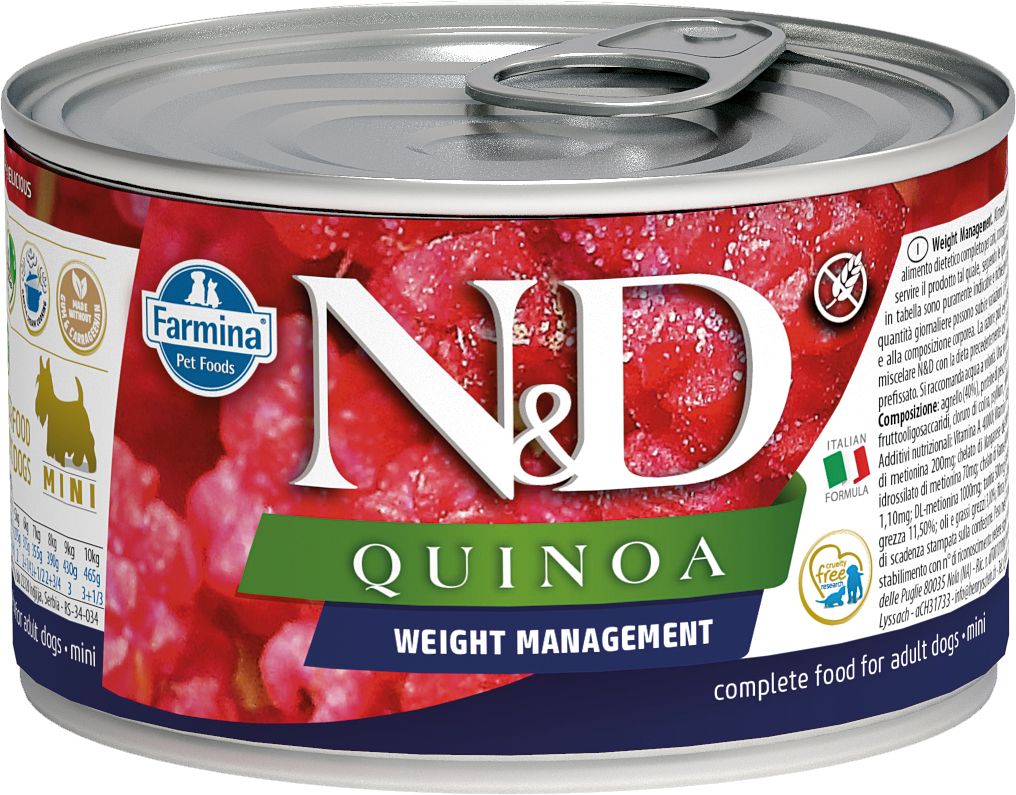 Farmina N&D Quinoa Dog Weight Management Recipe, Wet Dog Food, Case of 6