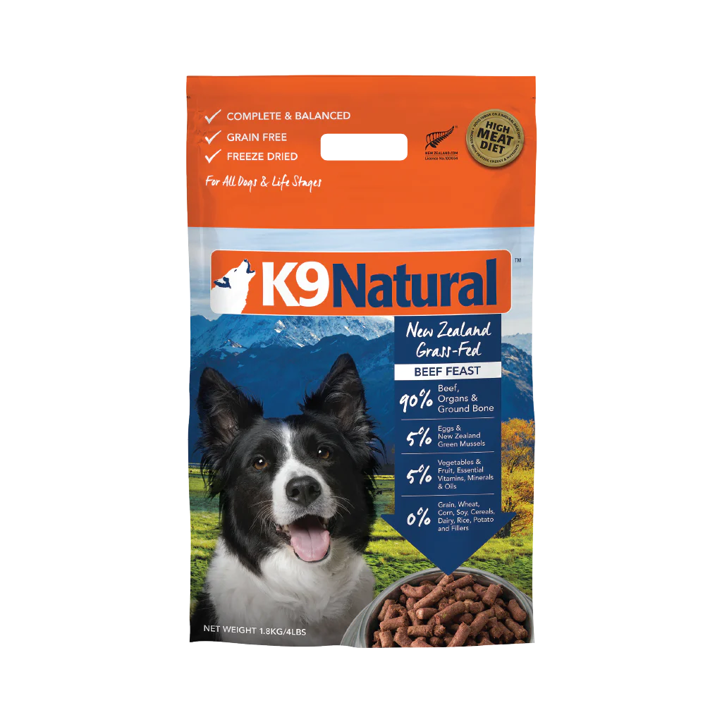 K9 Natural Beef Feast 4-lb, Freeze-Dried Dog Food