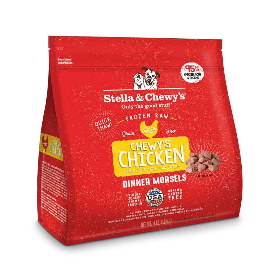 Stella & Chewy's Frozen Chicken Morsels Dog Food, 4-lb bag