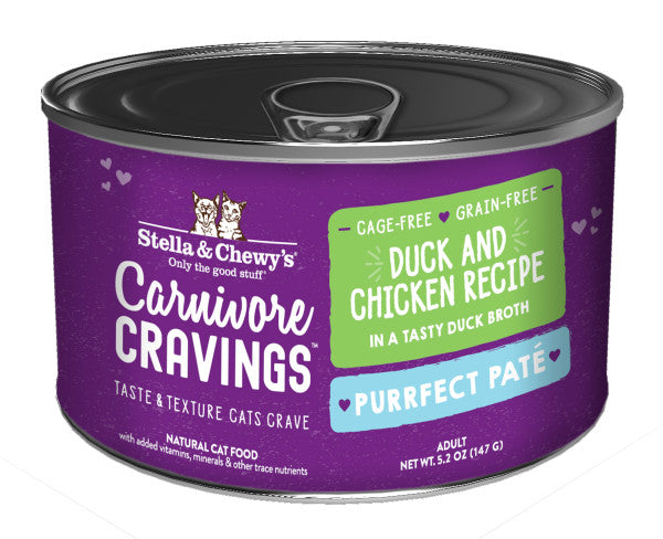 Stella & Chewy's Carnivore Cravings Purrfect Pate Duck & Chicken Pate Recipe in Broth