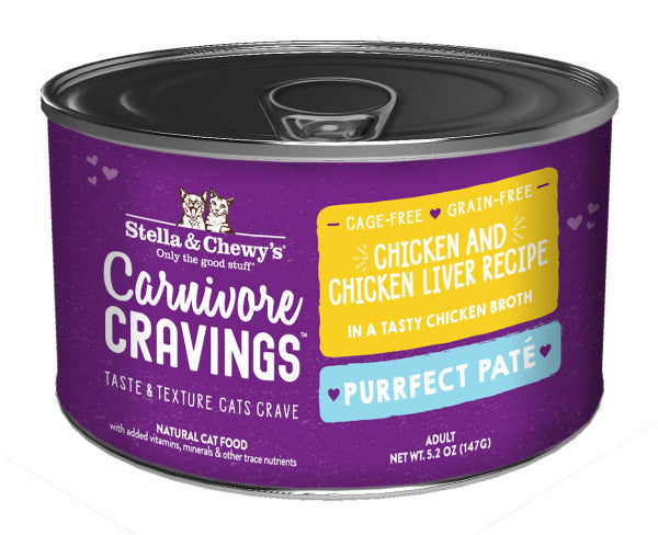 Stella & Chewy's Carnivore Cravings Purrfect Pate Chicken & Chicken Liver Pate Recipe in Broth