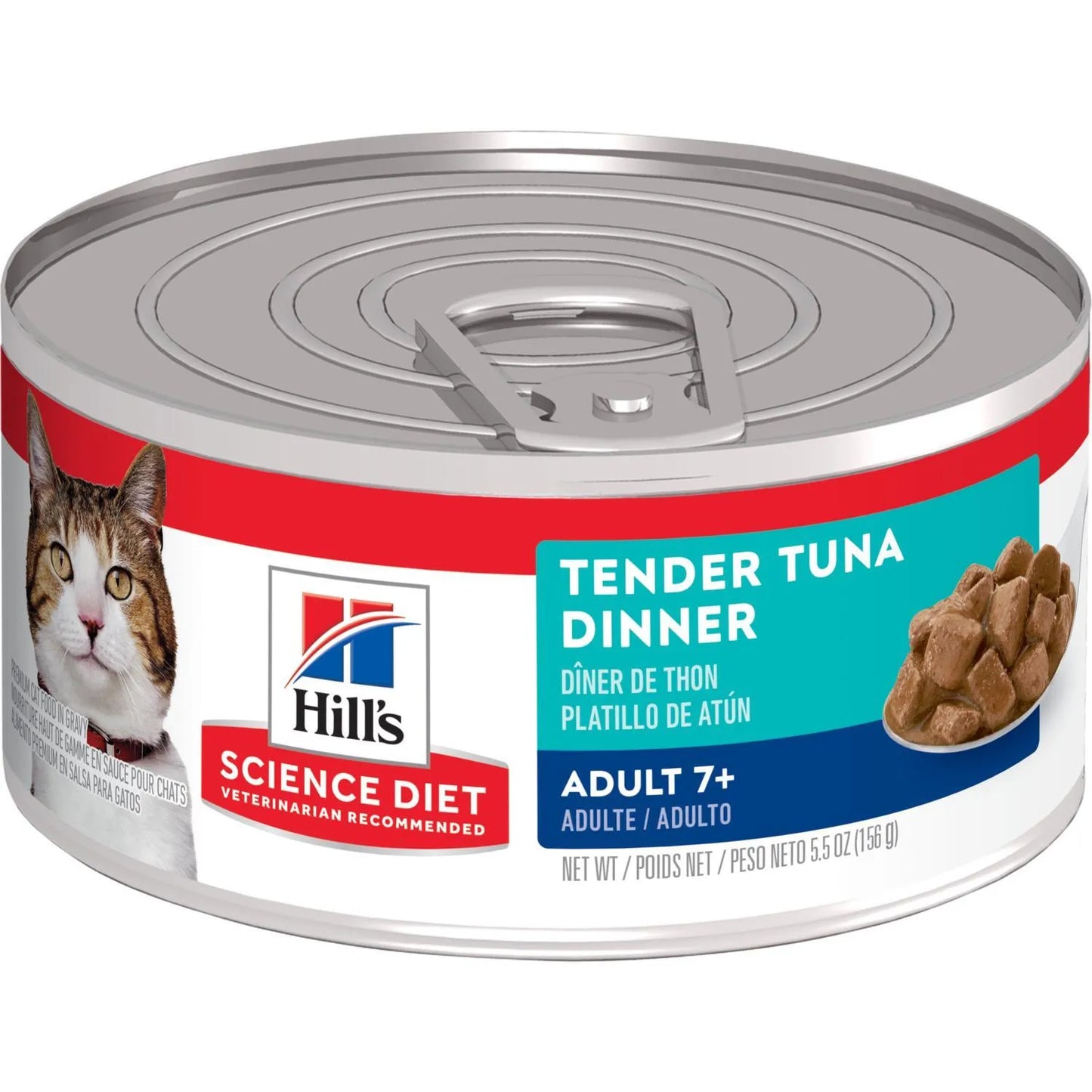 Hill's® Science Diet® Adult 7+ Tender Tuna Dinner, Wet Cat Food, 5.5-oz Case of 24