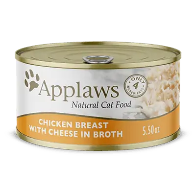 Applaws Chicken Breast With Cheese In Broth, Wet Cat Food, Case Of 24