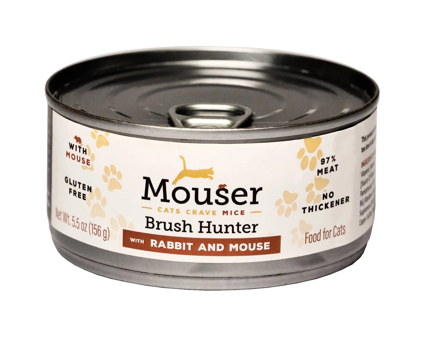 Mouser Brush Hunter Rabbit With Mouse Recipe 5.5-oz, Wet Cat Food, Case Of 24