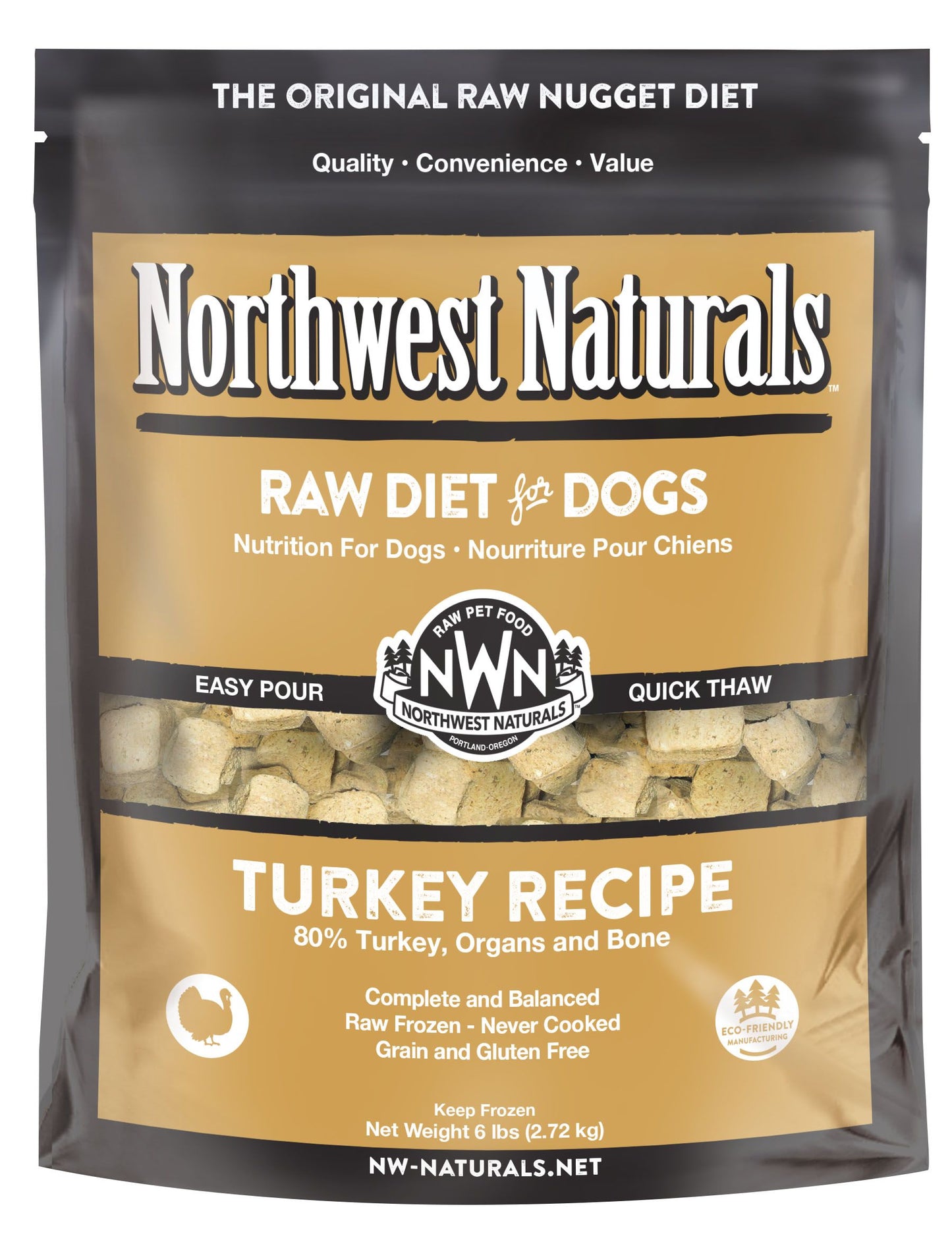 Northwest Naturals Turkey Recipe, Frozen Dog Food