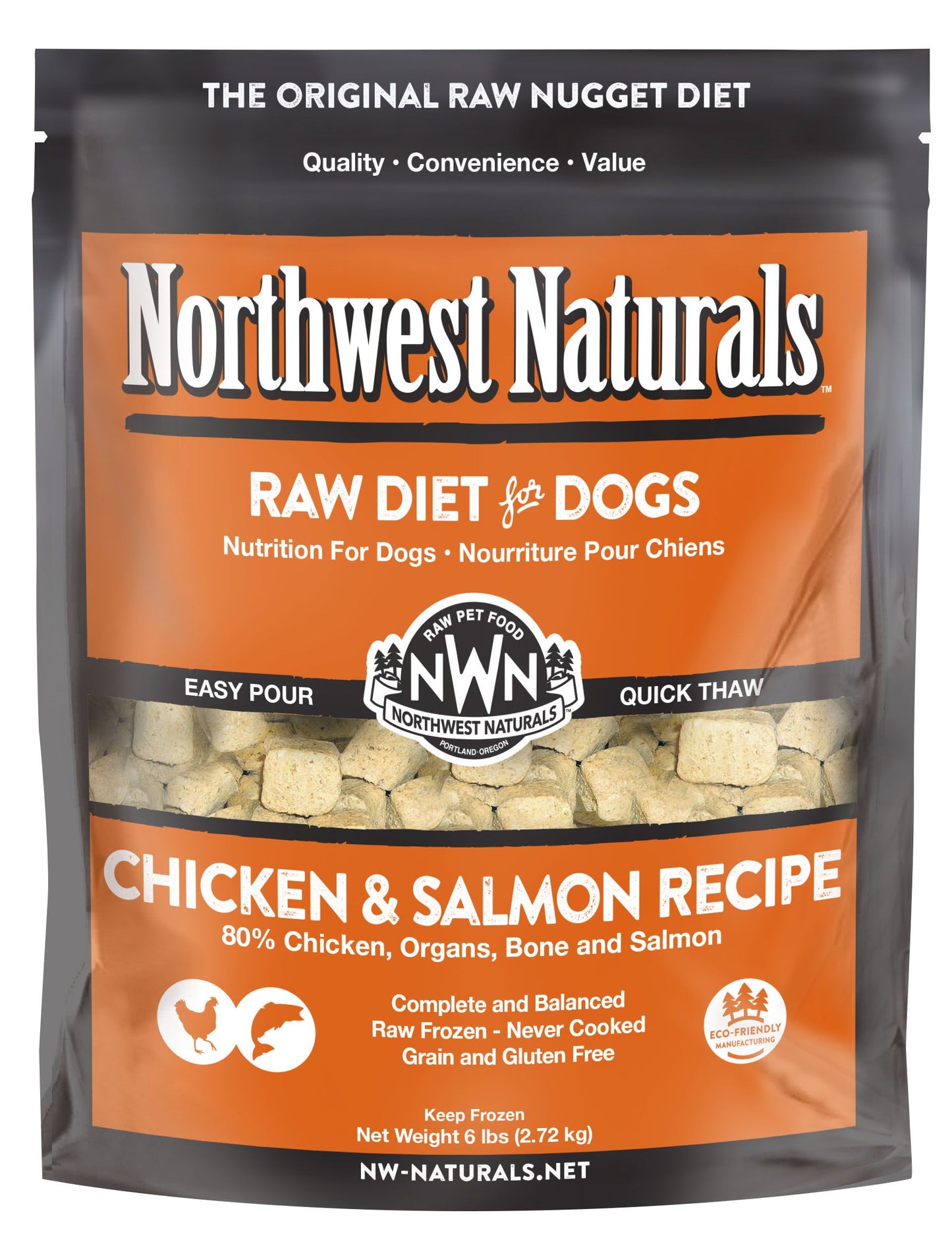 Northwest Naturals Chicken and Salmon Recipe, Frozen Dog Food