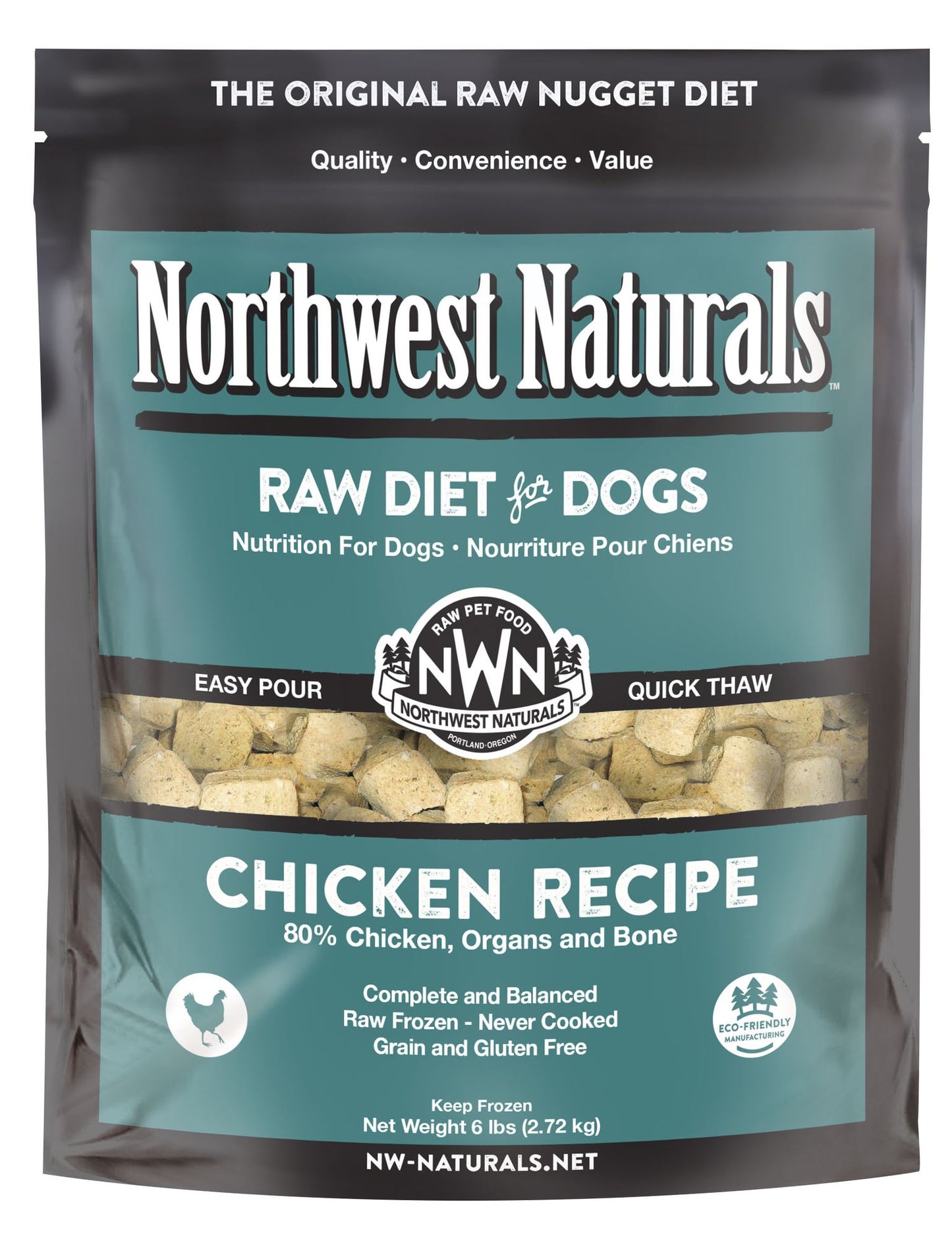 Northwest Naturals Chicken Recipe, Frozen Dog Food