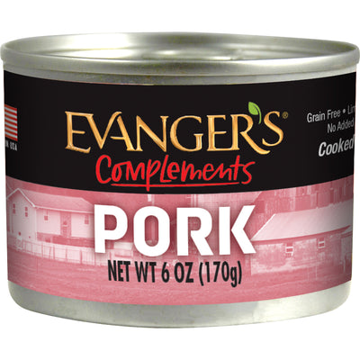 Evanger's Grain Free Pork For Dogs & Cats, Wet Food Topper