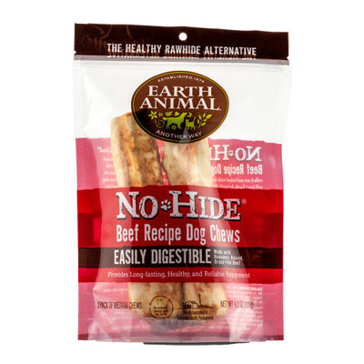 Earth Animal No-Hide Cage-Free Beef Natural Rawhide Alternative Dog Chew, 7-in