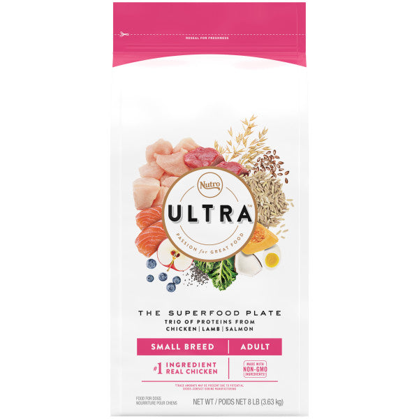 NUTRO ULTRA Small Breed Adult High Protein Natural Dry Dog Food with a Trio of Proteins from Chicken, Lamb and Salmon