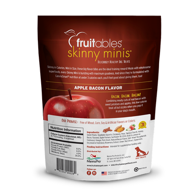 Fruitables Skinny Minis Apple & Bacon 5-oz, Dog Treat