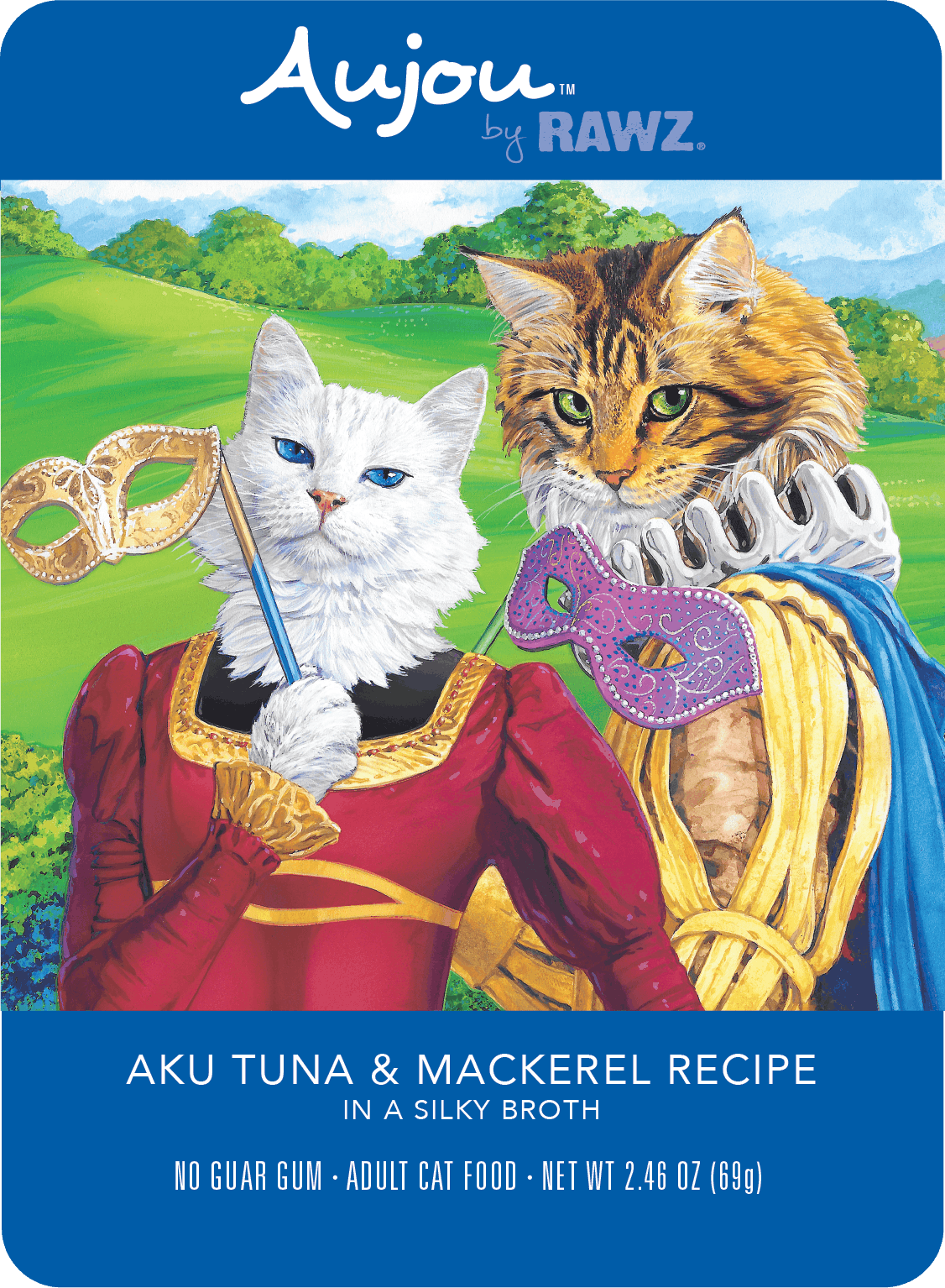 Aujou® by RAWZ® Aku Tuna and Mackerel Recipe 2.46-oz, Wet Cat Food