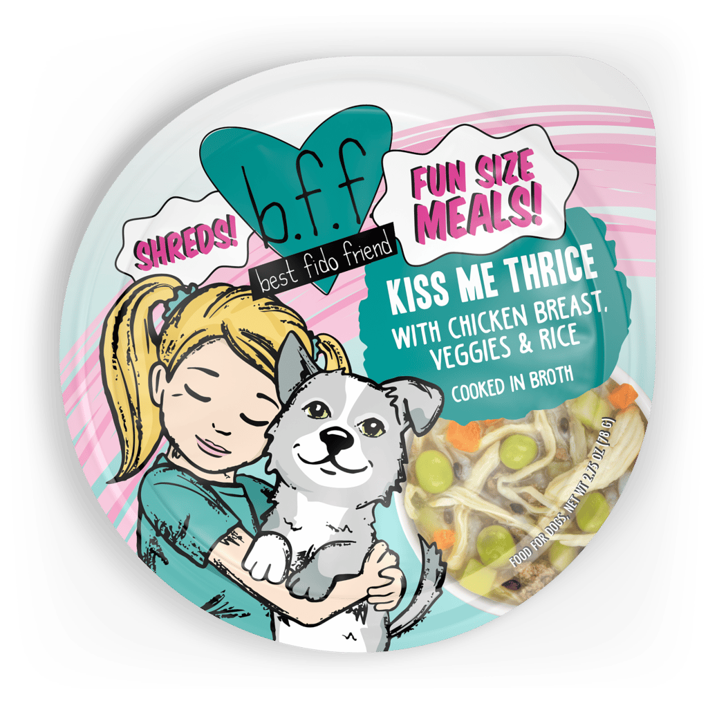 Weruva BFF Fun Size Meals Kiss Me Thrice 2.75-oz, Wet Dog Food, Case Of 12