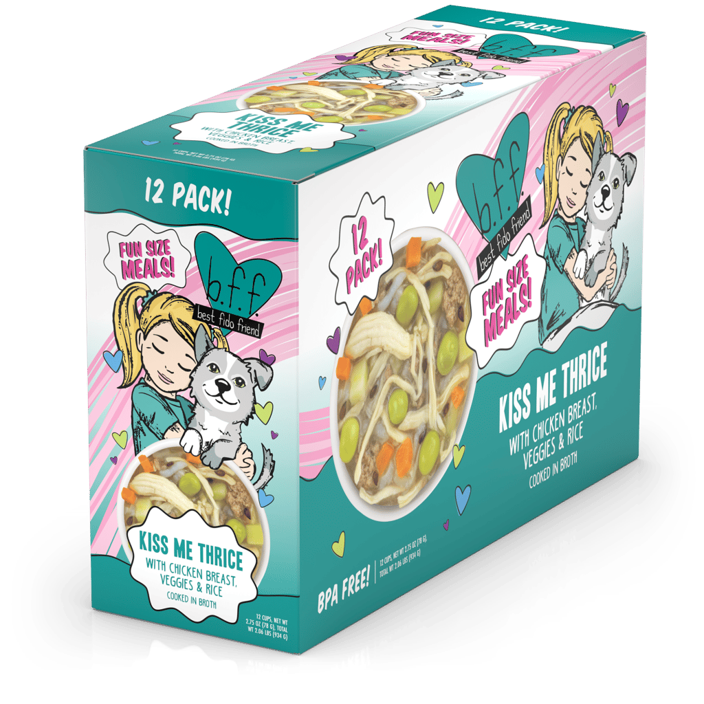 Weruva BFF Fun Size Meals Kiss Me Thrice 2.75-oz, Wet Dog Food, Case Of 12