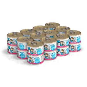 Weruva BFF Original Minced! Tuna And Shrimp Sweethearts, Tuna and Shrimp Dinner In Gelee