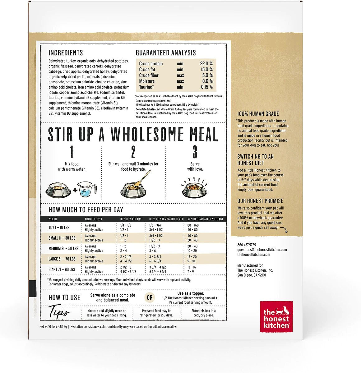 Dehydrated human sales grade dog food