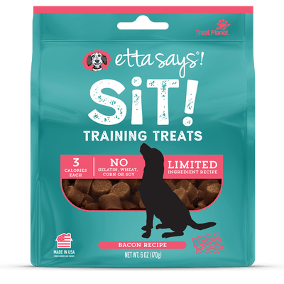 Etta Says! Sit! Training Treat, Bacon Recipe, 6-oz Bag
