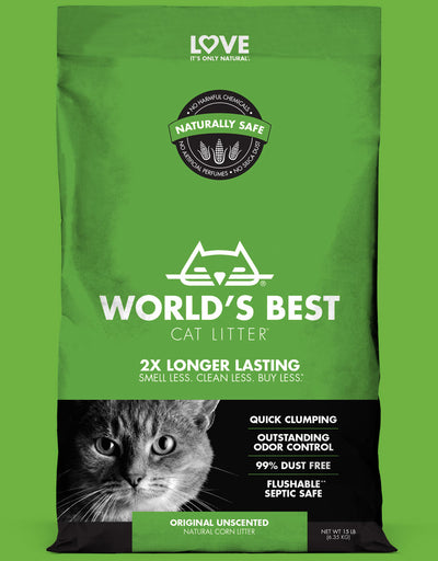 World's Best Original Unscented Clumping Cat Litter
