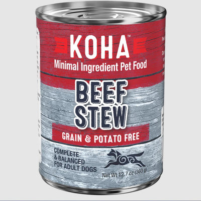 Koha Beef Stew GF Recipe, Wet Dog Food, 12.7-Oz Case Of 12