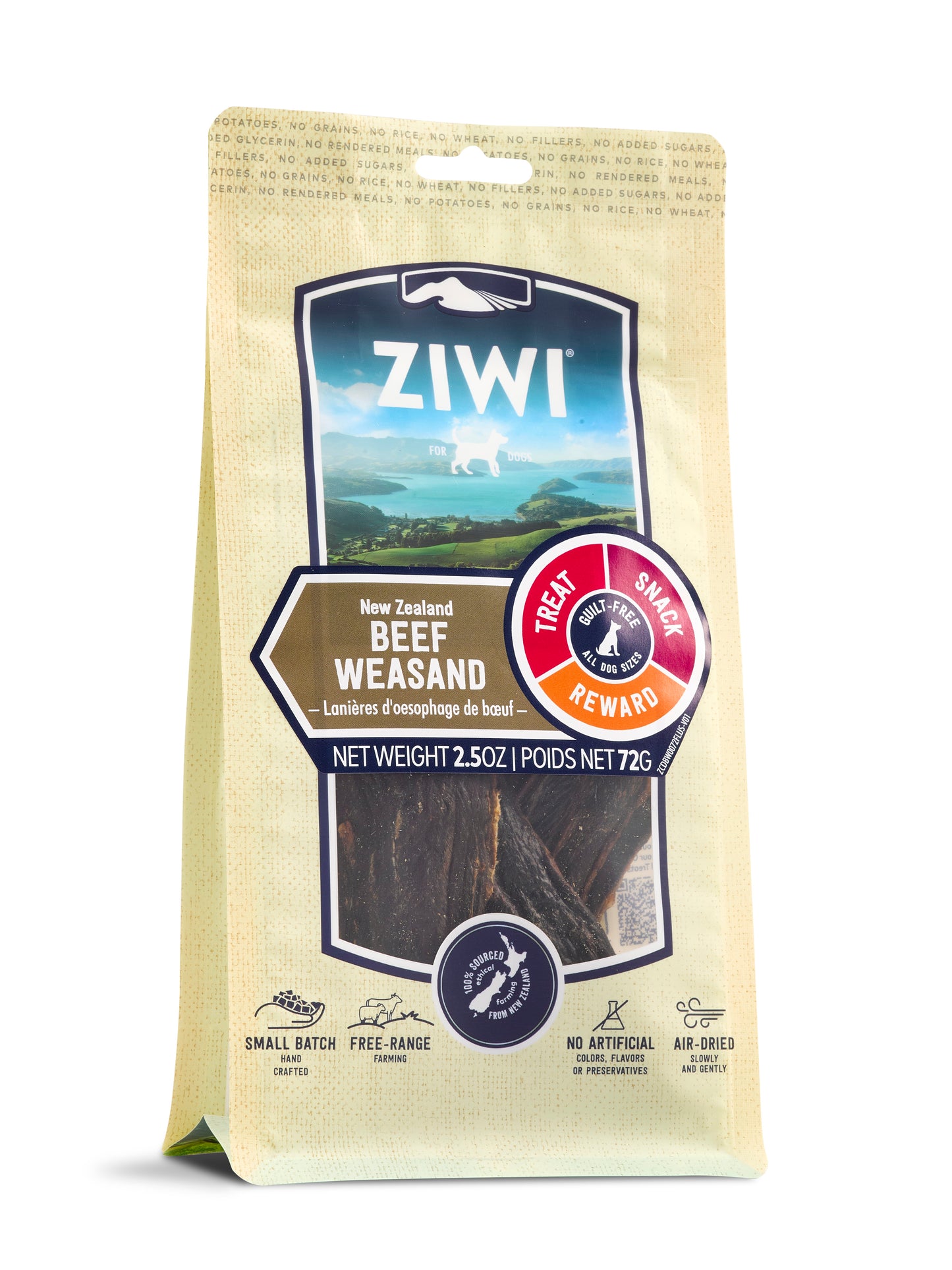 ZIWI Beef Weasand, 2.5-oz Bag