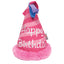 Foufit Pink Birthday Hat Crinkle Plush, Dog Toy