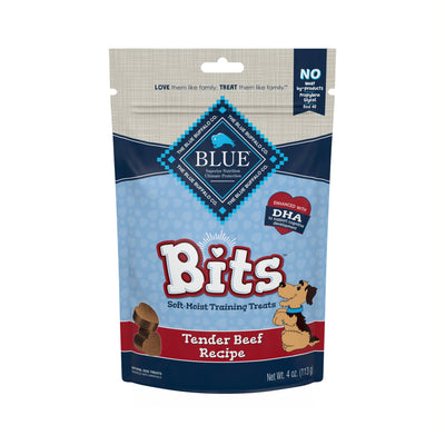 Blue Buffalo BLUE Bits Natural Soft-Moist Beef Recipe 4-oz, Dog Training Treats