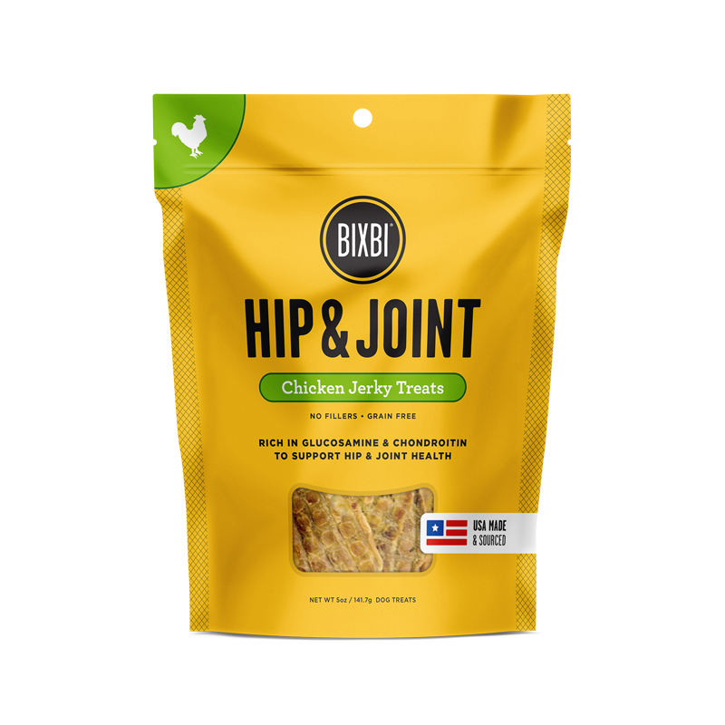 Bixbi Hip And Joint Jerky Treats, Chicken Recipe, 5-oz Bag