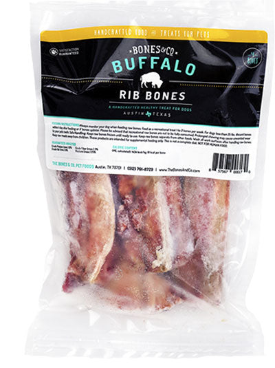 Bones & Co Buffalo Ribs, Dog Chew, 4pk