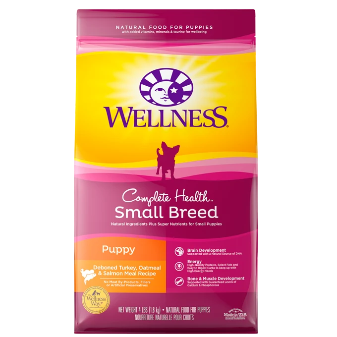 Wellness Complete Health Small Breed Puppy Recipe Dry Dog Food, 4-lb Bag