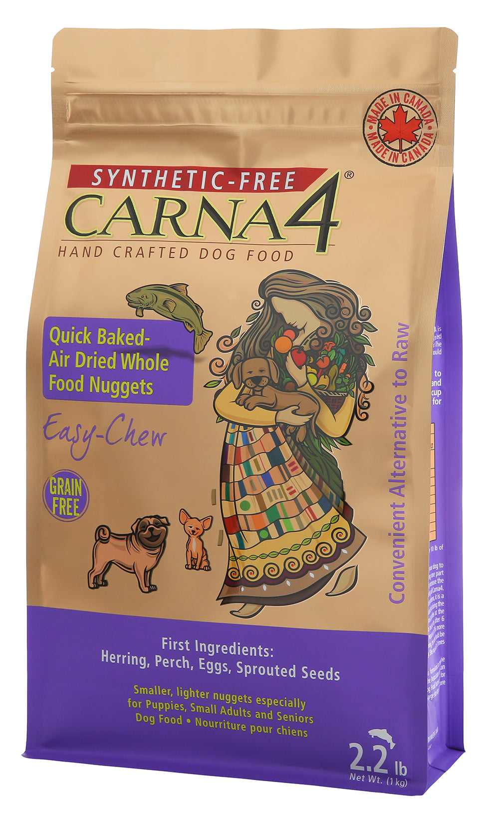 Carna4 Easy-Chew Fish Formula, Air-Dried Dog Food