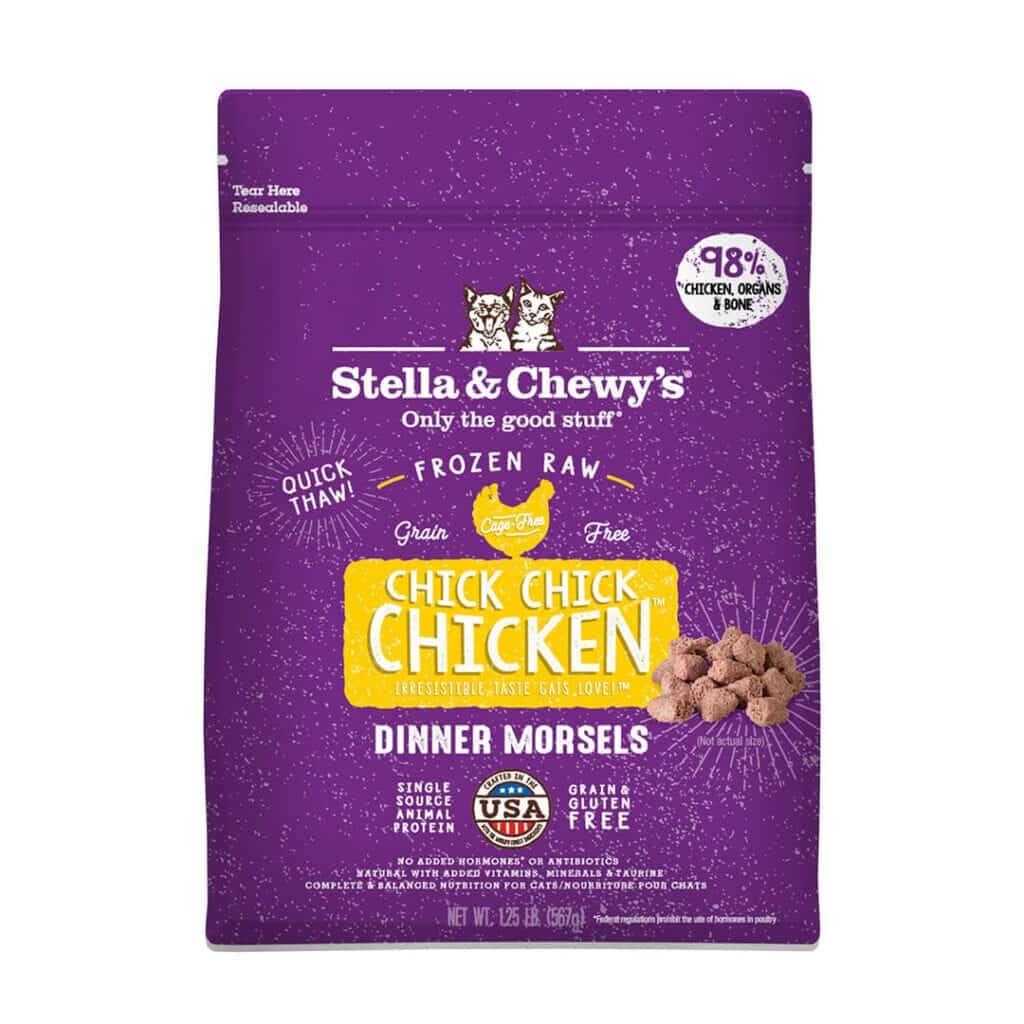 Stella & Chewy's Frozen Chicken Morsels Cat Food, 1.25-lb bag