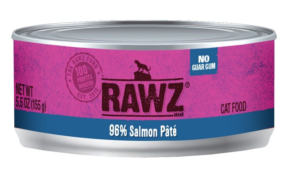 RAWZ® 96% Salmon Pate, Wet Cat Food, 5.5-oz Case of 24