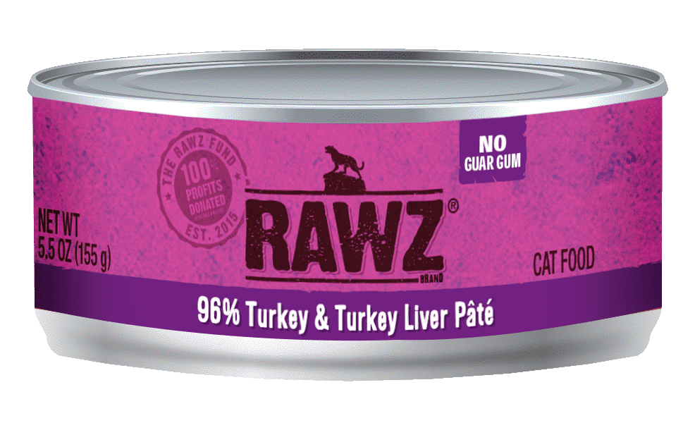 RAWZ® 96% Turkey and Turkey Liver Pate, Wet Cat Food