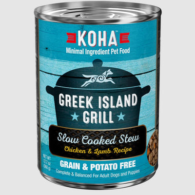 Koha Greek Island Grill Slow Cooked Stew Chicken And Lamb, Wet Dog Food, 12.7-Oz Case Of 12