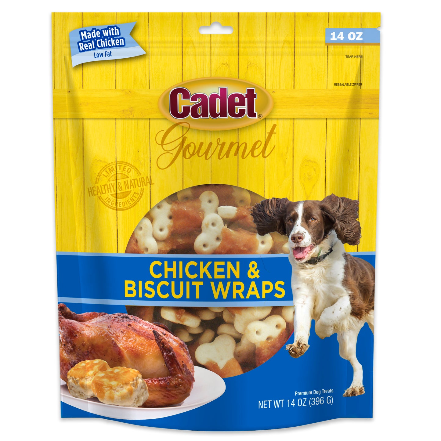 Cadet Chicken Biscuit Wrap Dog Treats, 14-oz Bag