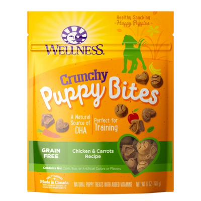 Wellness Crunchy Puppy Bites Chicken & Carrots Recipe 6-oz, Dog Treat