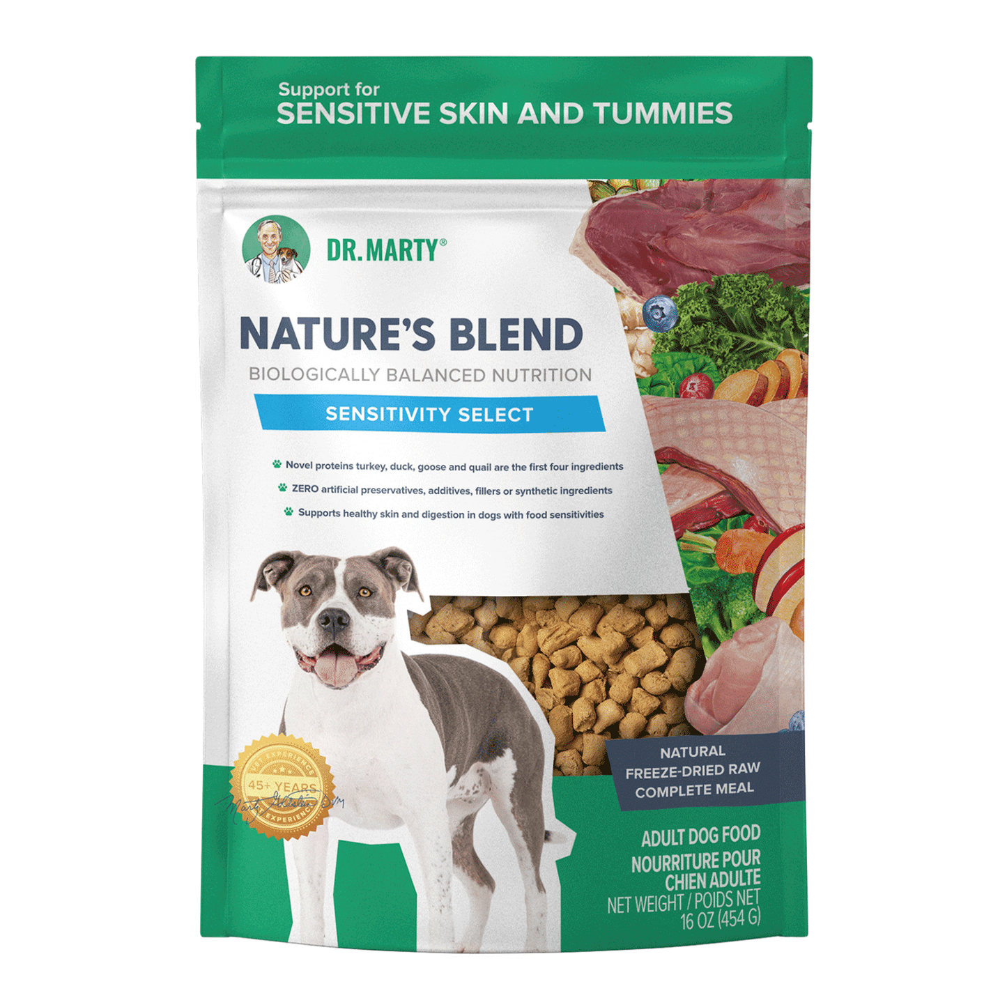 Dr. Marty Nature's Blend Sensitivity Select , Freeze-Dried Raw Dog Food